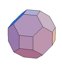 Partially truncated rhombic dodecahedron